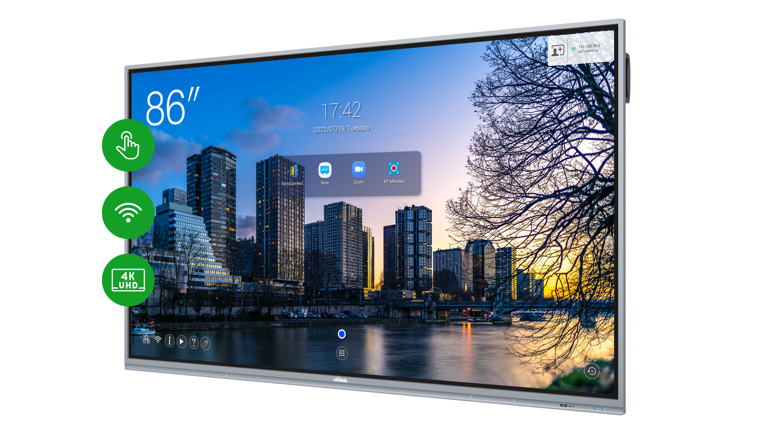 Vivitek NovoTouch EK865i Front Right